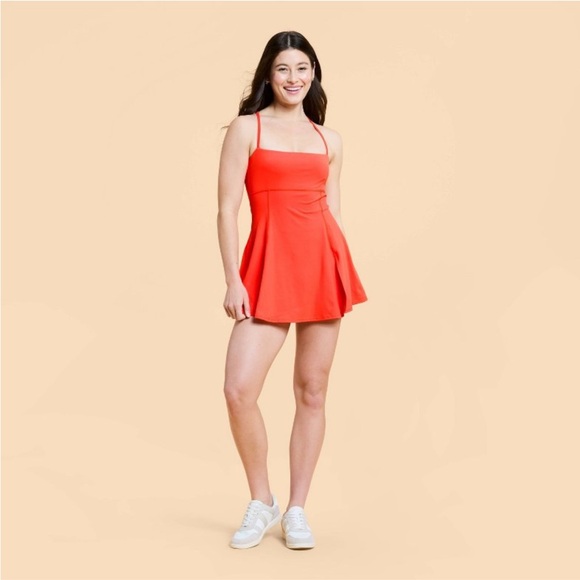 Blogilates Women's Everything Active Dress coral red medium NWT! Sold out! - Picture 1 of 5